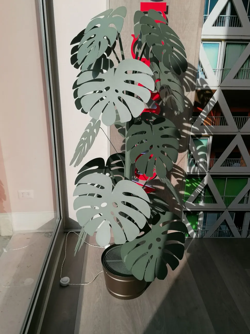 Oggettistica Pianta monstera grande verde salvia Artigianale a prezzo scontato