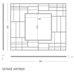 Oggettistica Separe in inox piu quadro in resina e specchio Md work a prezzo scontato