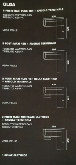 Olga relax elettrico in Tessuto Collezione esclusiva a prezzo scontato