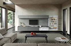 Outlet: soggiorno Story 4 di Astor, laminato materico, skyline 3.0.