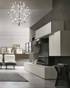 Parete attrezzata A123 Tomasella in laminato materico a prezzo Outlet