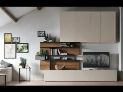 Parete attrezzata A078 Tomasella in stile design a prezzo ribassato