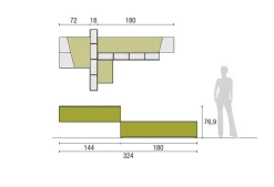 Parete attrezzata Atlante skt30 di Tomasella scontata del 30%