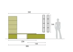 Parete attrezzata Atlante skt36 Tomasella in stile design a prezzo scontato