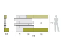 Parete attrezzata Atlante skt37 Tomasella in stile design a prezzo scontato