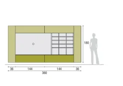 Parete attrezzata Atlante skt43 della firma Tomasella con un ribasso esclusivo