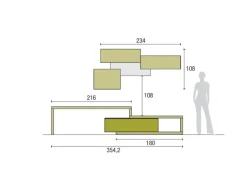 Parete attrezzata Atlante skt38 di Tomasella in OFFERTA OUTLET