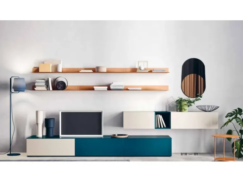 Parete attrezzata Box b18-01 Novamobili OFFERTA OUTLET