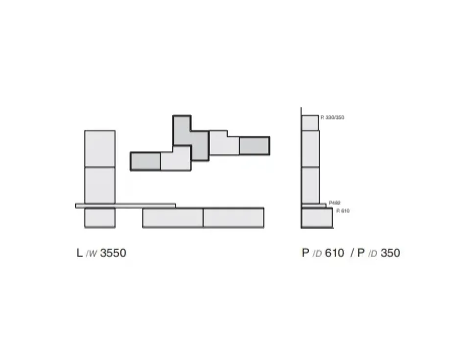 Parete attrezzata by Favero 3RF 1330_A