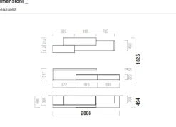 Parete attrezzata Composizione soggiorno alice 040 di Santalucia scontata del 31%
