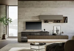 Parete attrezzata Composizione horizon 1014 Mobilgam in stile design a prezzo ribassato