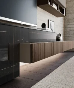 Parete attrezzata Composizione horizon 1014 Mobilgam in stile design a prezzo ribassato