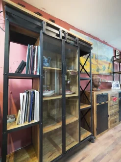 Parete attrezzata Composzione soggiorno industrial new york Outlet etnico in stile moderno a prezzo scontato