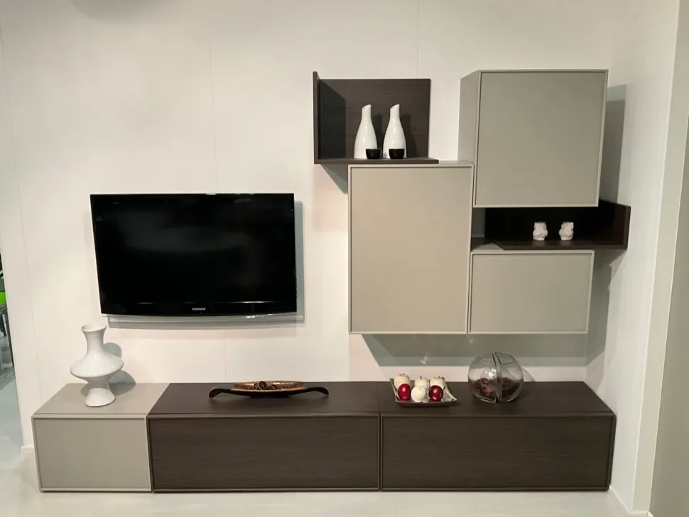 Parete attrezzata Dandy Santalucia in stile moderna a prezzo ribassato