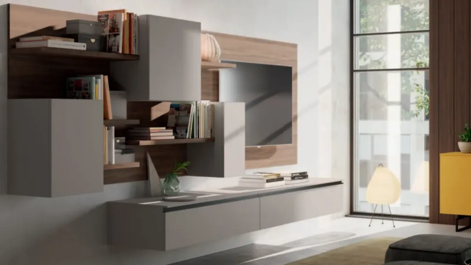 Parete attrezzata Day 02 Orme in stile moderna a prezzo ribassato