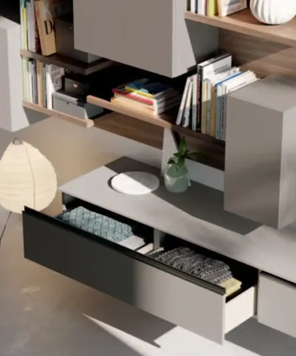 Parete attrezzata Day 02 Orme in stile moderna a prezzo ribassato