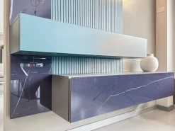 Parete attrezzata Entrata blu con specchio di Mobilgam scontata del 35%