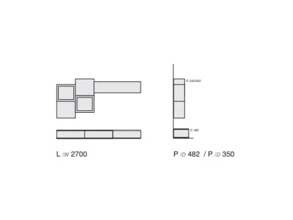 Parete attrezzata Favero Composizione glamour social - 3RF 1255_A