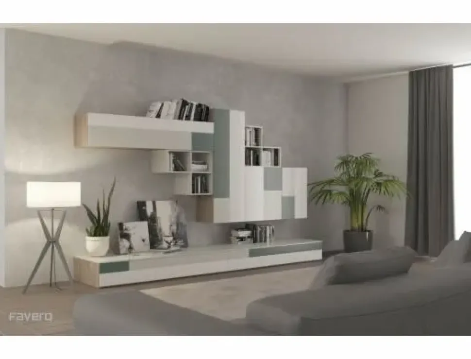 Parete attrezzata Favero Composizione 5cento - 3RF 1250_A