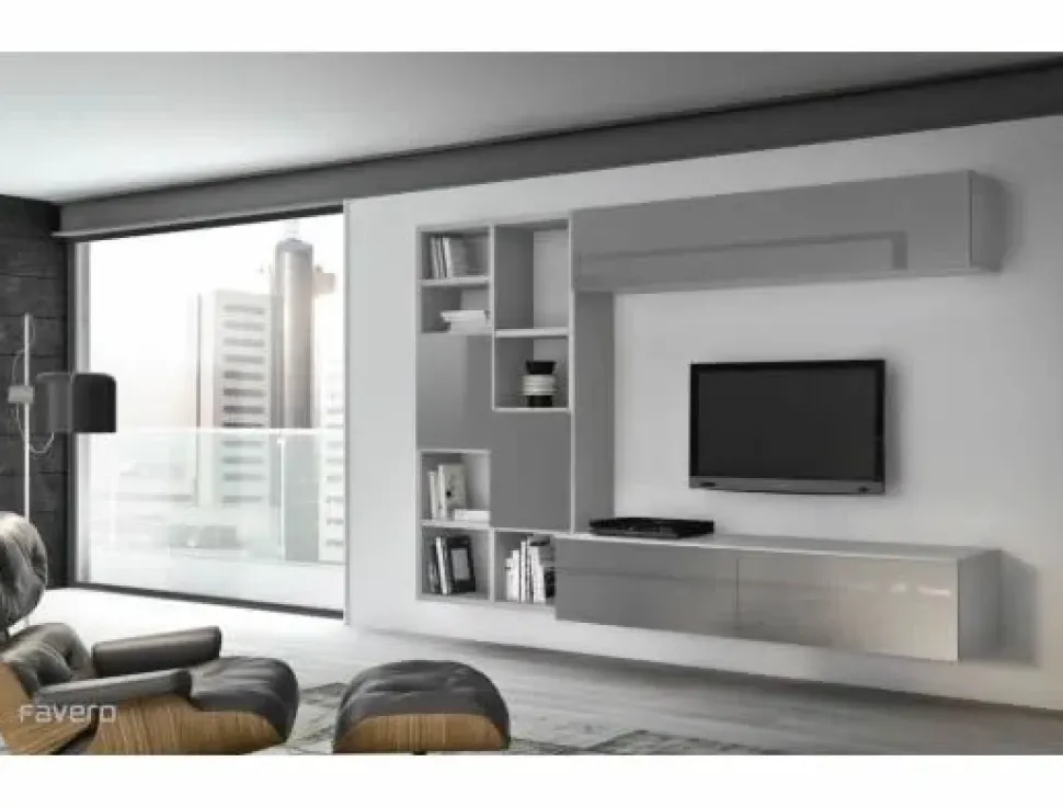 Parete attrezzata Favero Composizione riflessi spalla - 7RF 5080