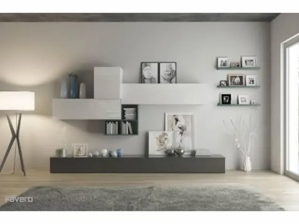 Parete attrezzata Favero Composizione riflessi - basic 3RF 1210_A