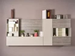 Parete attrezzata Hangar sospesa di Santarossa in OFFERTA OUTLET