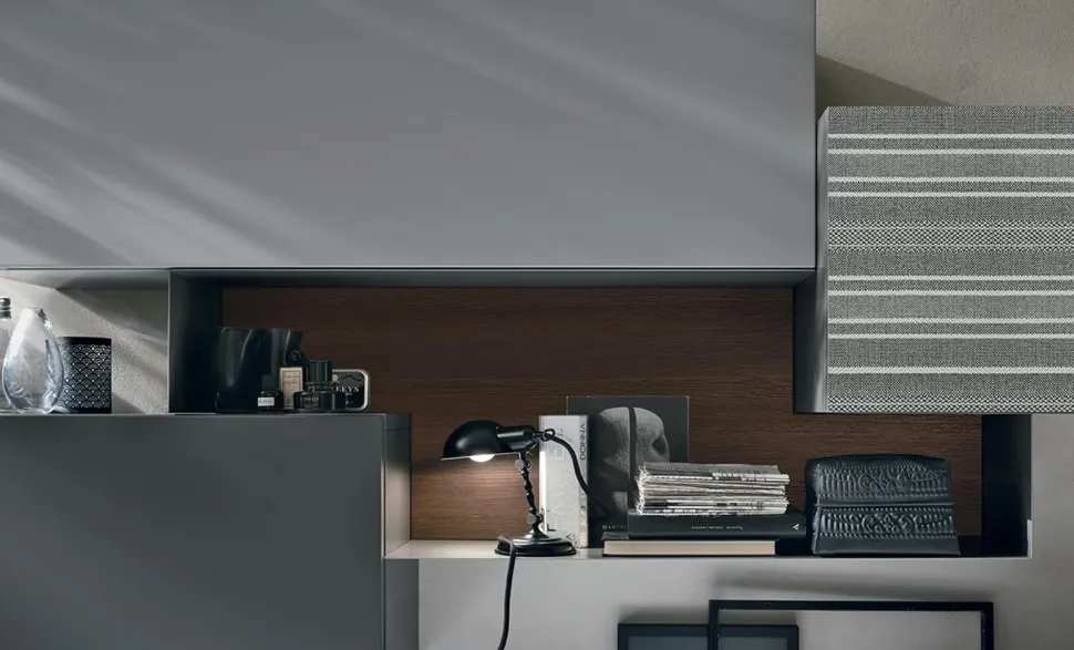 Parete attrezzata in laccato opaco stile design Atlante Tomasella