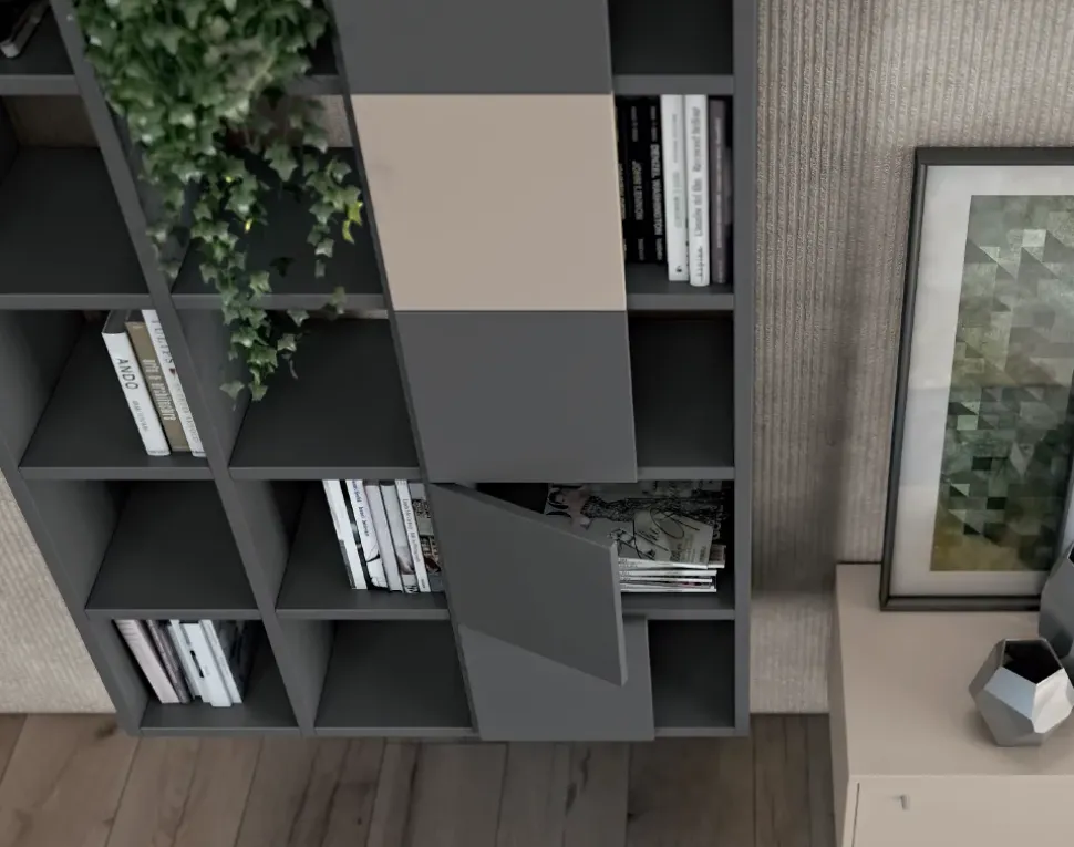 Parete attrezzata in stile moderno L122 di Colombini casa a prezzo Outlet