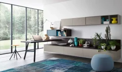 Parete attrezzata in stile moderno Parete atrezzata con scrittoio home office di Alf da fre a prezzo scontato