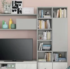 Parete attrezzata in stile moderno S312 di Colombini casa a prezzo Outlet