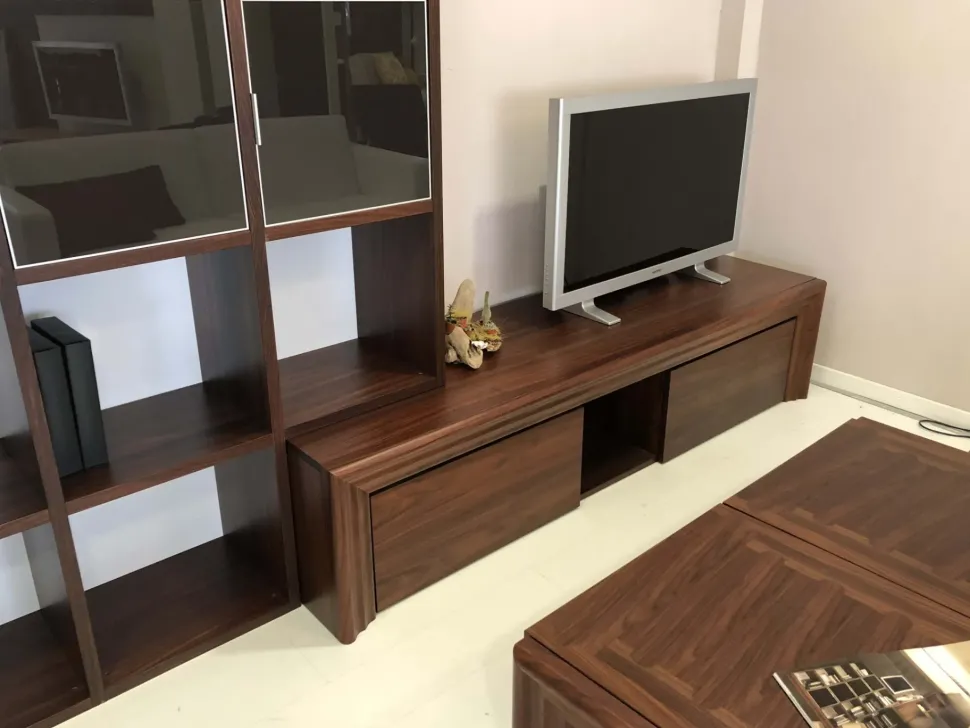 Parete attrezzata in stile design Colombo in legno Offerta Outlet