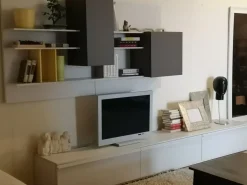 Parete attrezzata in stile moderno mobile di Alf in laccato opaco Offerta Outlet