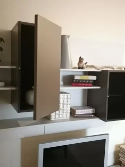Parete attrezzata in stile moderno mobile di Alf in laccato opaco Offerta Outlet