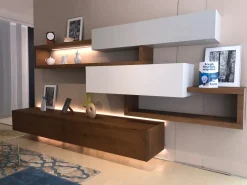 Parete attrezzata in stile design Lampo di Sangiacomo a prezzo Outlet