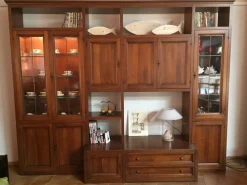 Parete attrezzata in stile classico Pacema in legno Offerta Outlet