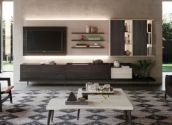 Parete attrezzata in stile moderna Skyline 6 di Astor mobili a prezzo Outlet