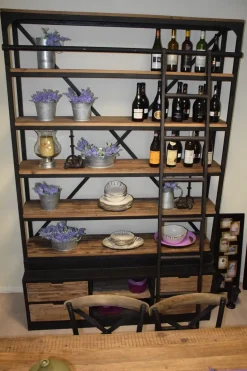 Parete attrezzata in stile moderno Agorà scala di Dibiesse a prezzo Outlet