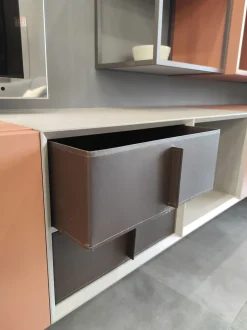 Parete attrezzata in stile moderno Day 06 - modulo di Orme a prezzo Outlet