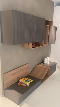 Parete attrezzata in stile design Dayton di Md work in Offerta Outlet