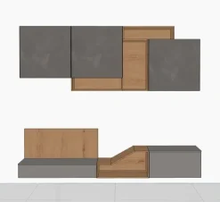 Parete attrezzata in stile design Dayton di Md work in Offerta Outlet