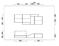 Parete attrezzata in stile design Dayton di Md work in Offerta Outlet