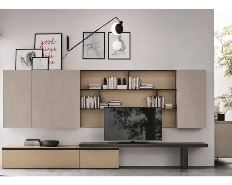 Parete attrezzata in stile design At122 di Tomasella a prezzo scontato