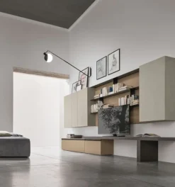 Parete attrezzata in stile design At122 di Tomasella a prezzo scontato