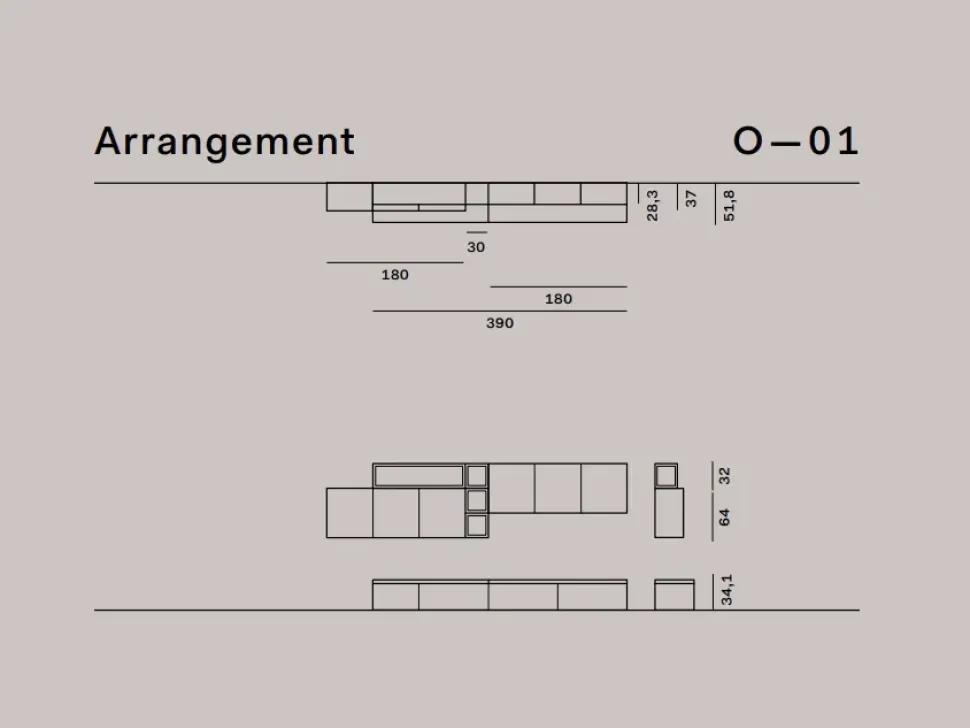 Parete attrezzata in stile design Novamobili in legno Offerta Outlet