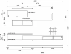 Parete attrezzata Lampo di Sangiacomo scontata del 30%
