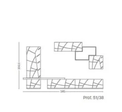 Parete attrezzata Lapis di Spar in OFFERTA OUTLET