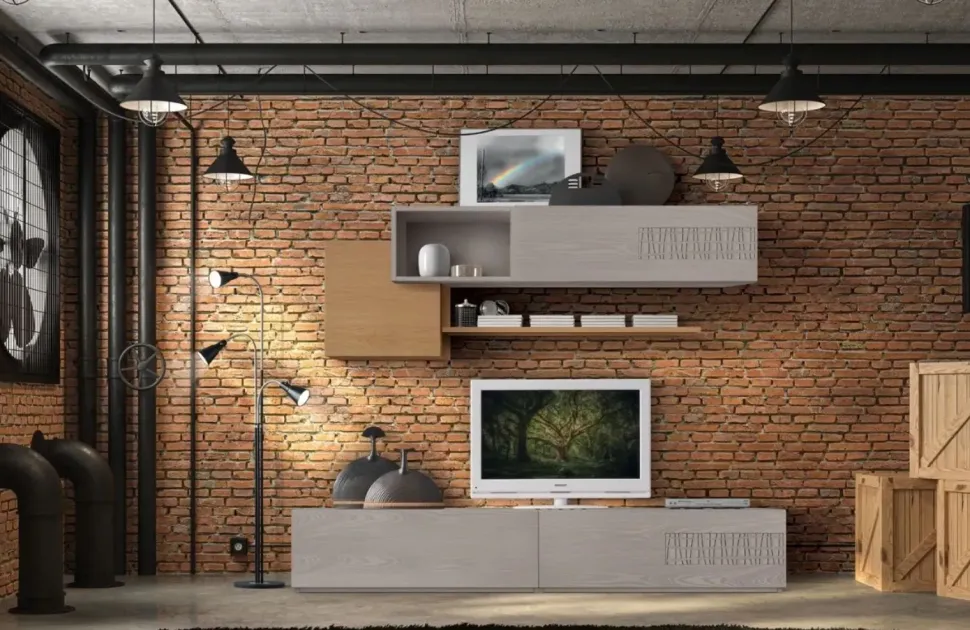 Parete attrezzata Living modello gilda di Collezione esclusiva scontata del 40%