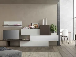 Parete attrezzata Living 571 Giessegi in stile moderno a prezzo ribassato