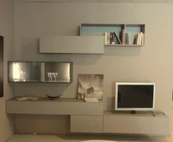 Parete attrezzata Logo lampo Sangiacomo in stile moderno a prezzo ribassato