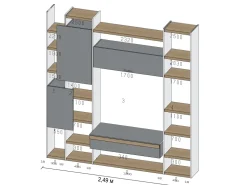 Parete attrezzata Mito nordico di Imab scontata del 50%